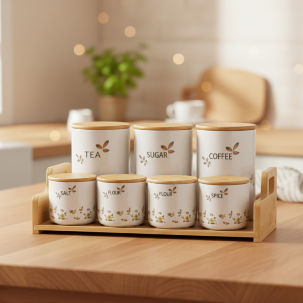 طقم علب توابل سيراميك مودرن