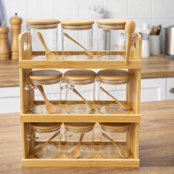 منظم توابل زجاجي ملكي